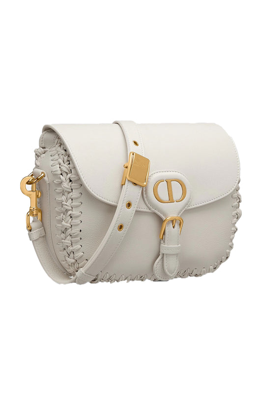 CHRISTIAN DIOR MEDIUM BOBBY BAG WHIPSTITCHED (GHW) BLANCO