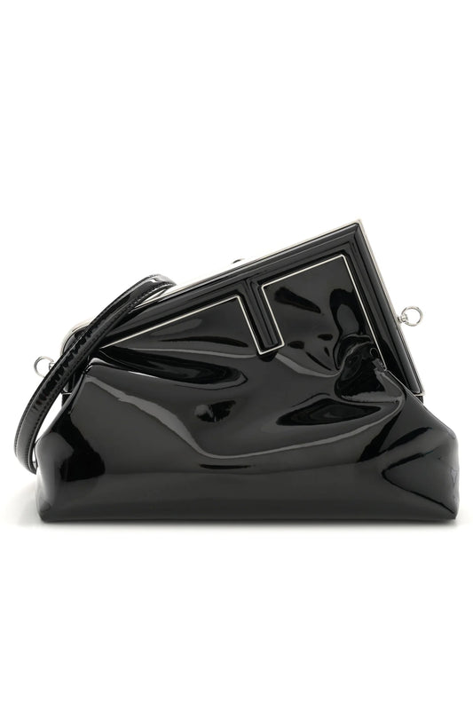 FENDI FIRST MIDI BAG PATENT LEATHER (SHW) NEGRO