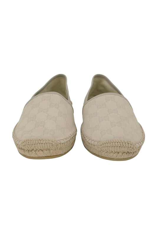 GUCCI GG CANVAS ESPADRILLES CREMA