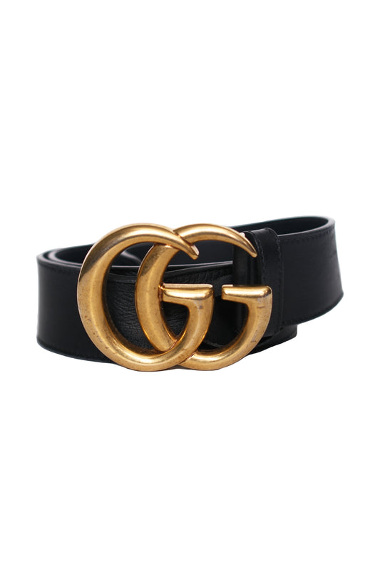 CINTURÓN GUCCI MARMONT LEATHER NEGRO