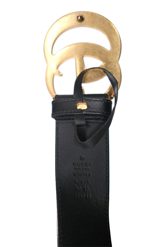 CINTURÓN GUCCI MARMONT LEATHER NEGRO