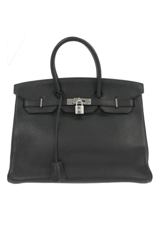 HERMÈS BIRKIN 35 CUERO TOGO NEGRO - (PHW)