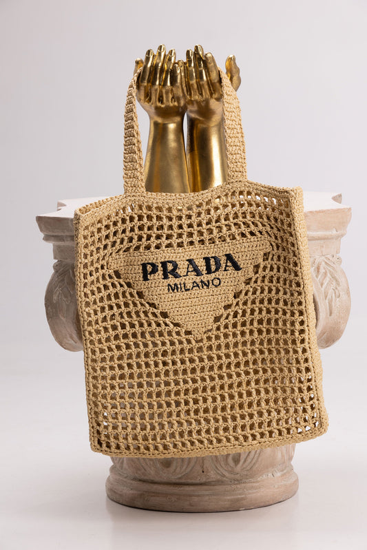 PRADA RAFFIA TOTE BAG NUEVA