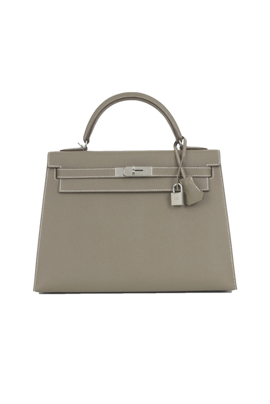 HERMÈS KELLY 32 SELLIER EPSOM EUTOPE - (PHW) SELLO N