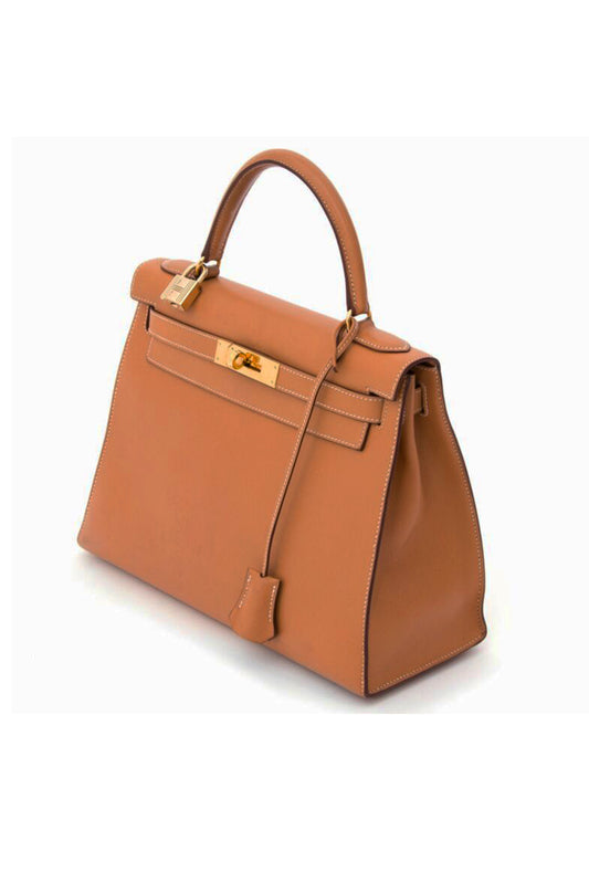 HERMÈS KELLY 28 RETOURNE VINTAGE GOLD EPSOM (GHW)