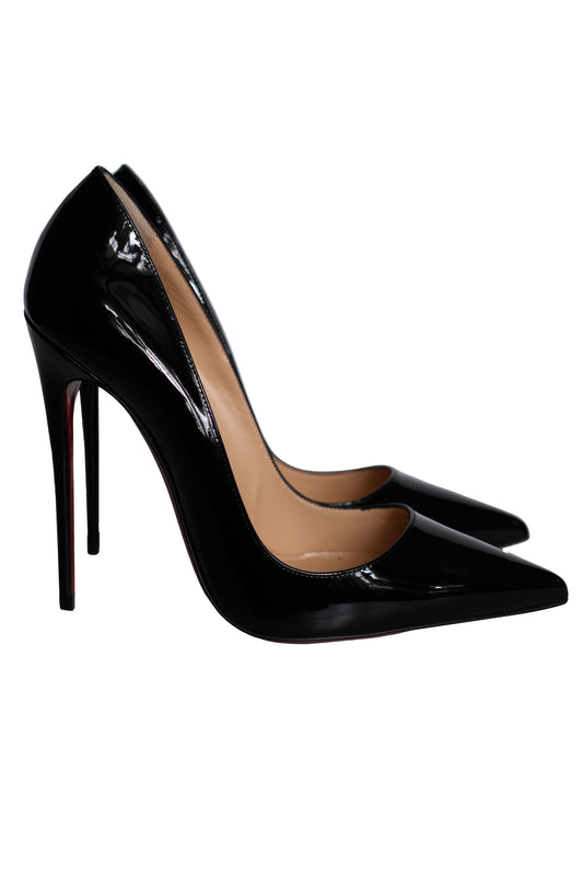 TACONES CHRISTIAN LOUBOUTIN SO KATE CHAROL PATENT NEGROS