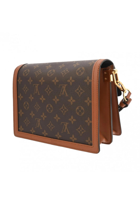 BOLSO LOUIS VUITTON DAUPHINE MM MONOGRAM CANVAS & CARAMEL LEATHER - (GHW)