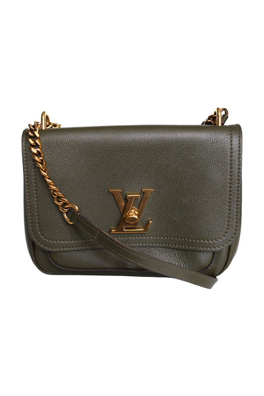 BOLSO LOUIS VUITTON LOCKME CHAIN BAG PM KAKI (GHW)