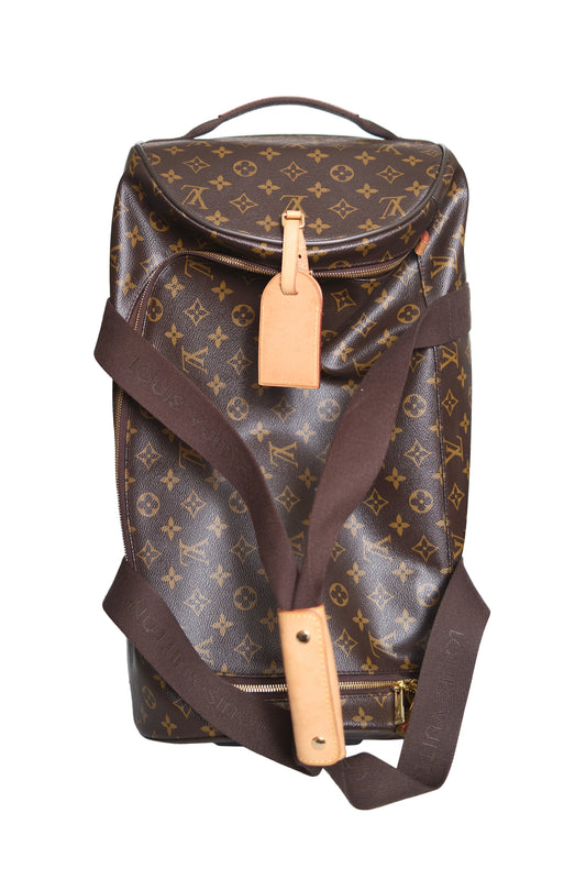 LOUIS VUITTON BROWN MONOGRAM CANVAS NEO EOLE 55 ROLLING LUGGAGE