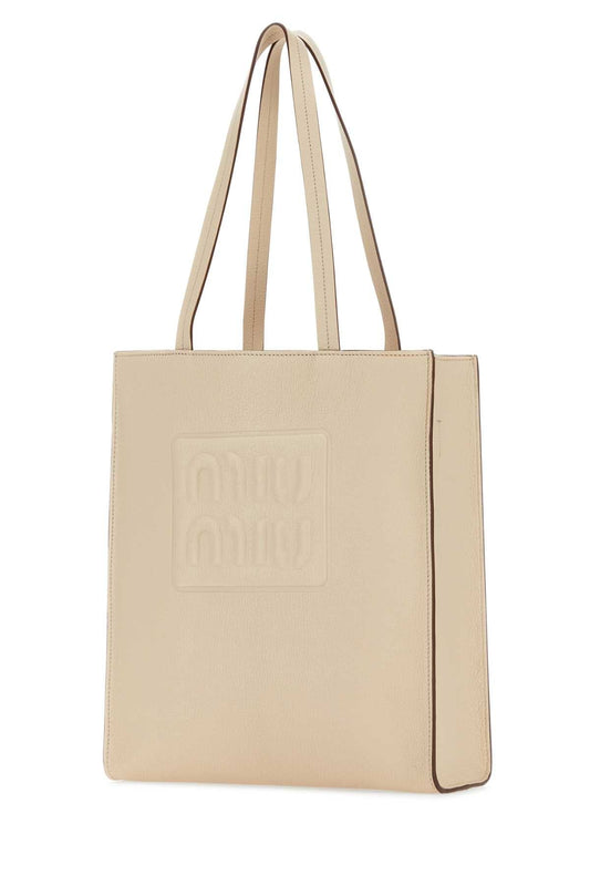 MIU MIU  LOGO EMBOSSED TOP HANDLE BAG