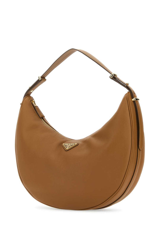 PRADA ARQUÉ LEATHER SHOULDER BAG
