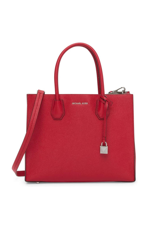 MICHAEL KORS MERCER CENTER ZIP TOTE ROJO
