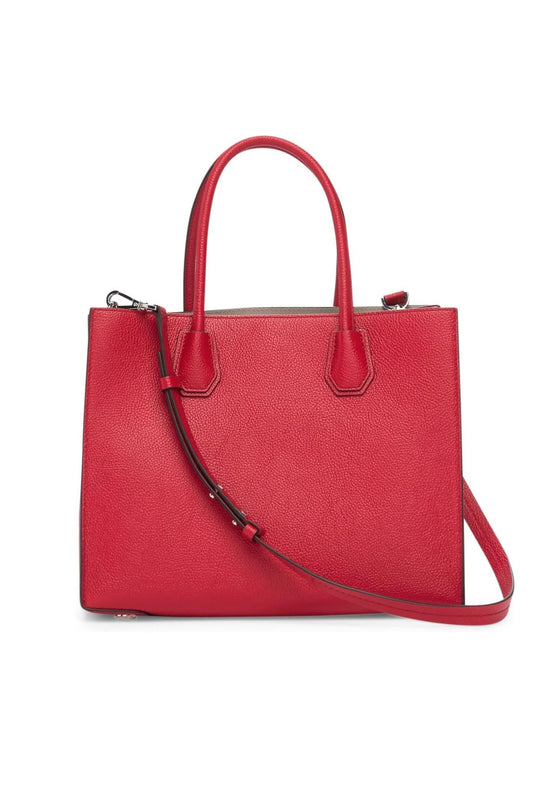 MICHAEL KORS MERCER CENTER ZIP TOTE ROJO