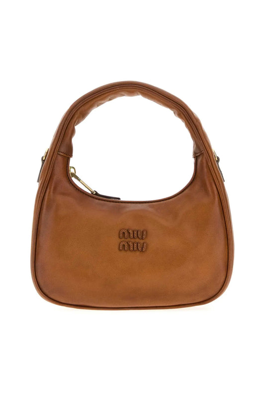 MIU MIU WANDER LEATHER HANDBAG CARAMEL