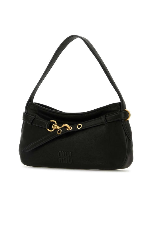 MIU MIU NAPPA LEATHER AVENUE SHOULDER BAG NEGRO
