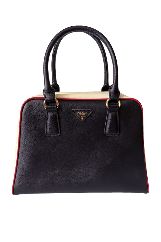 BOLSO PRADA TRI COLOR SAFFIANO PYRAMID FRAME SATCHEL