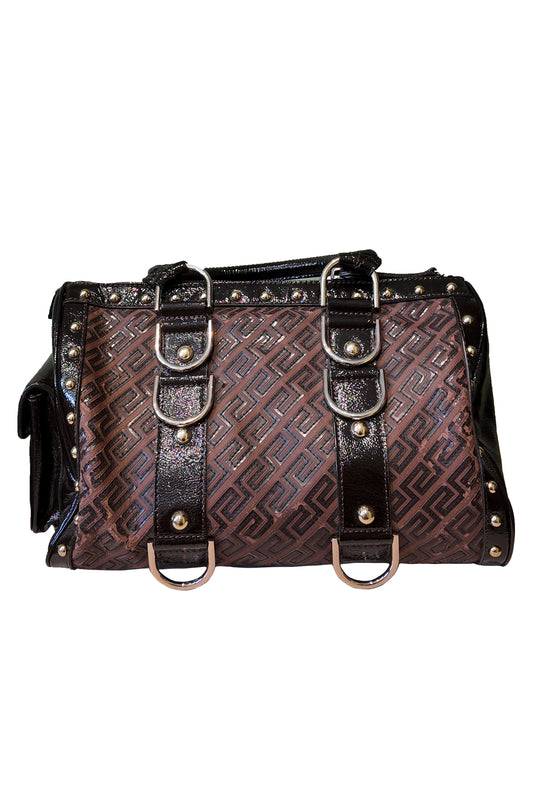 VERSACE MEDUSA VINTAGE BOWLING BAG MARRÓN