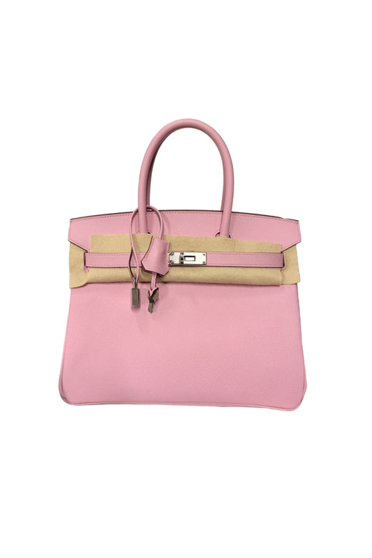 HÈRMES BIRKIN 30 MAUVE SYLVESTRE EPSOM PALLADIUM HARDWARE STAMP U